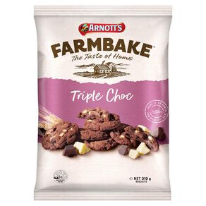 Arnott's Farmbake Triple Choc Cookies 310g