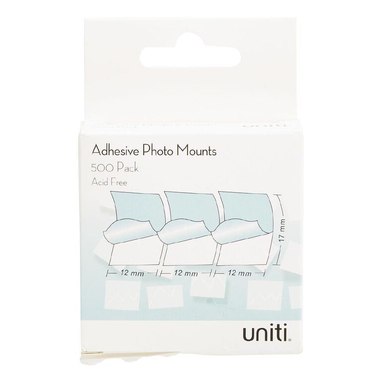 Uniti Photo Mounts White 500 Pack