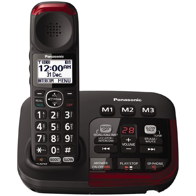 Panasonic KX-TGM420AZB Single Cordless Handset Black Black