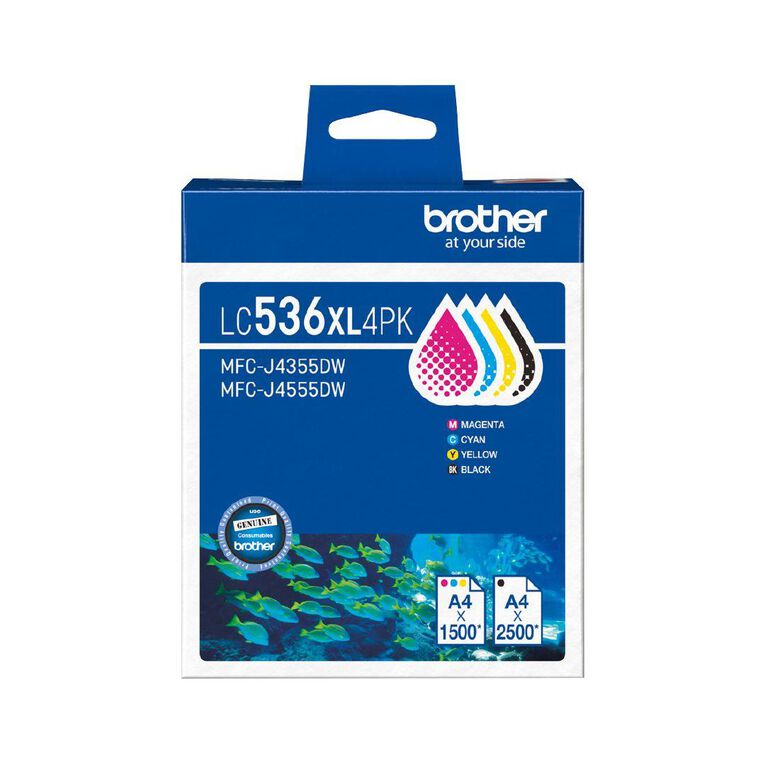 Brother LC536X 4 Pack 1500CMY/2500 BK