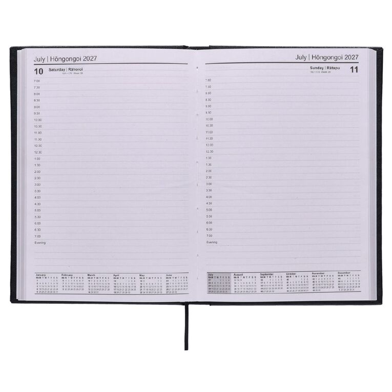 WS 2027 Diary A5 Day to Page Black