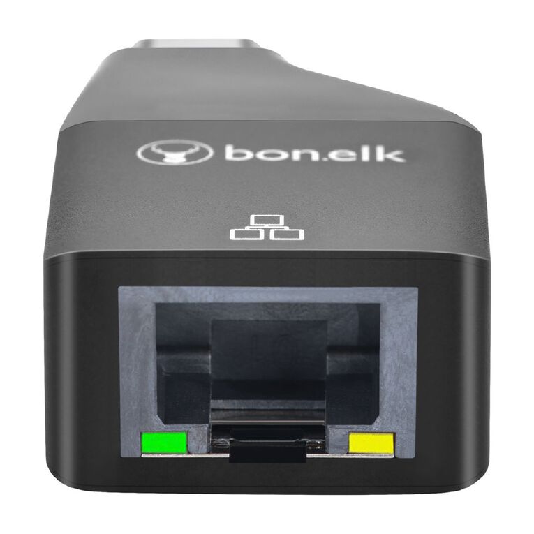 Bonelk USB-C to Ethernet Adapter Black Black