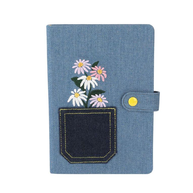 Uniti Stationery Denim Flower A5 Notebook