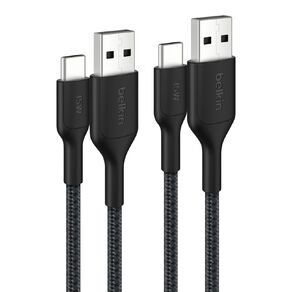Belkin 2.0 USB-A To USB-C Braided MCB Cable 2M Black