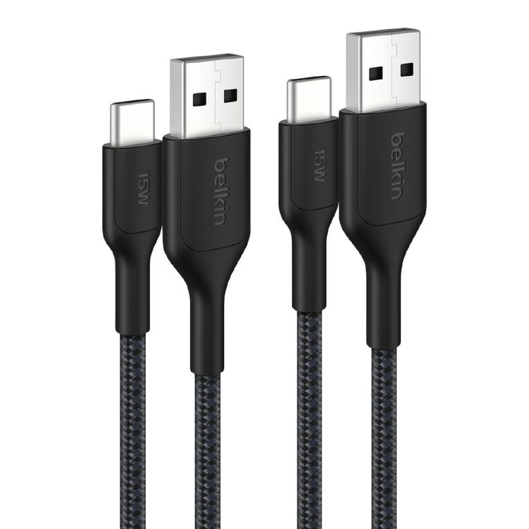 Belkin 2.0 USB-A To USB-C Braided MCB Cable 2M Black