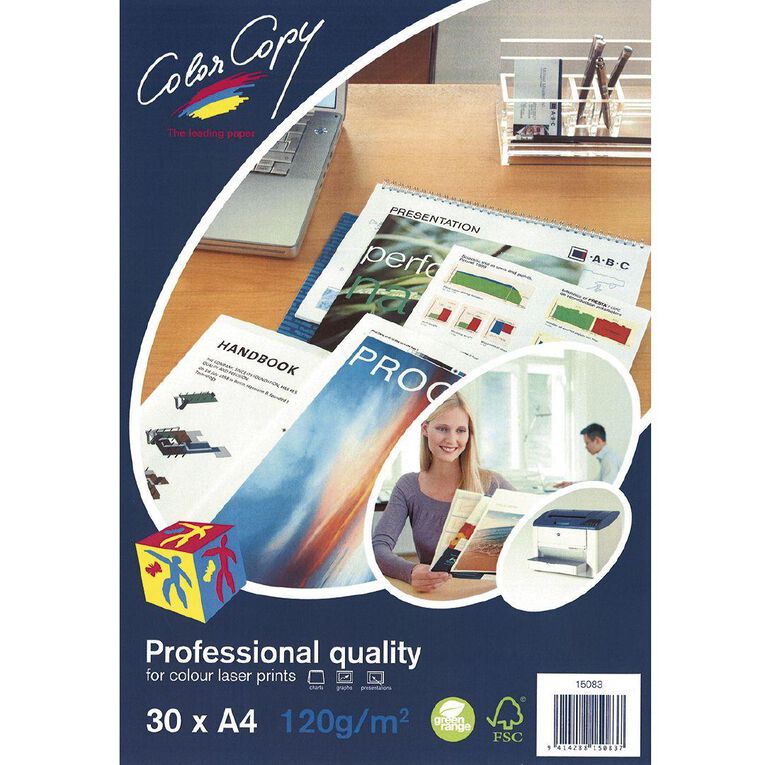 Color Copy Digital Laser Paper 120gsm A4 White 30 Pack