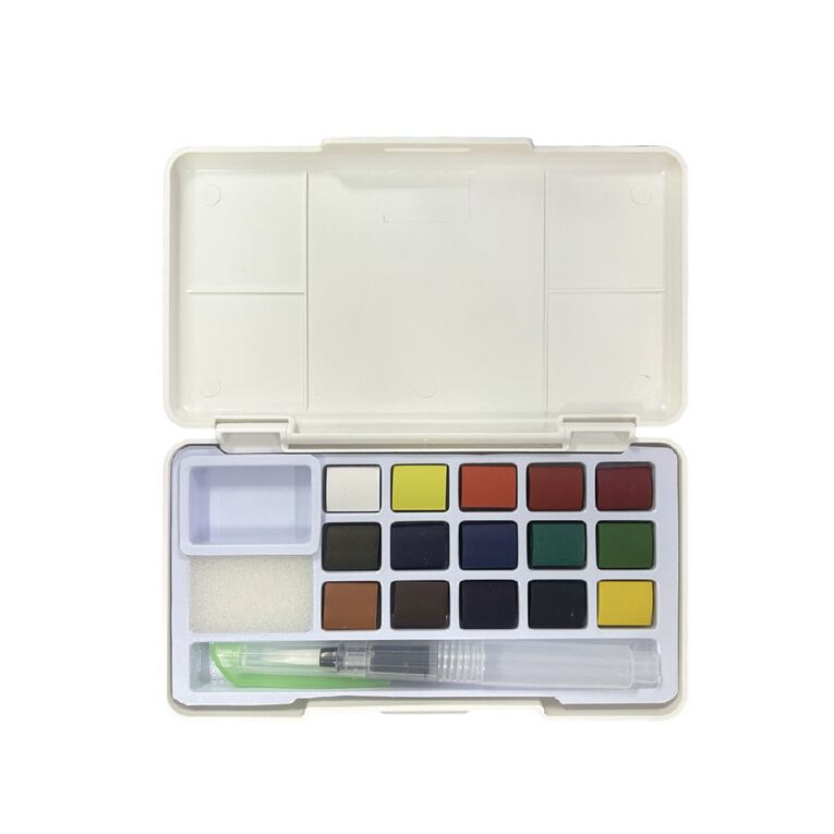 Uniti Watercolour 15 Pan Set With Brush