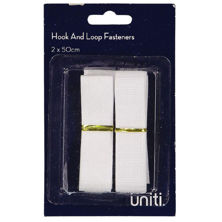 Uniti Hook and Fasteners White 50cm