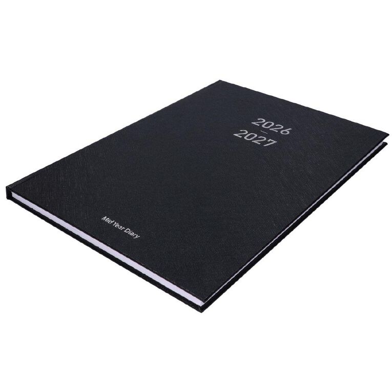 WS Mid Year Diary Black Week To View A4 26-27