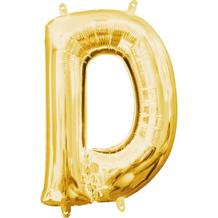 Anagram Small-Size Air Letter D Gold Balloon