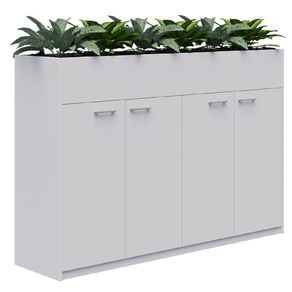 Rapid H Door STO Planter with Plants 1200 x 1800 Silver