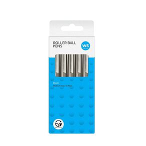 WS Rollerball Pen Black 10 Pack
