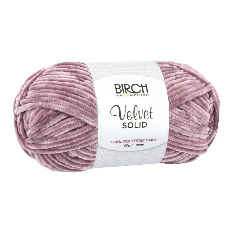 Birch Velvet Yarn 100% Polyester 100G Purple Shadow