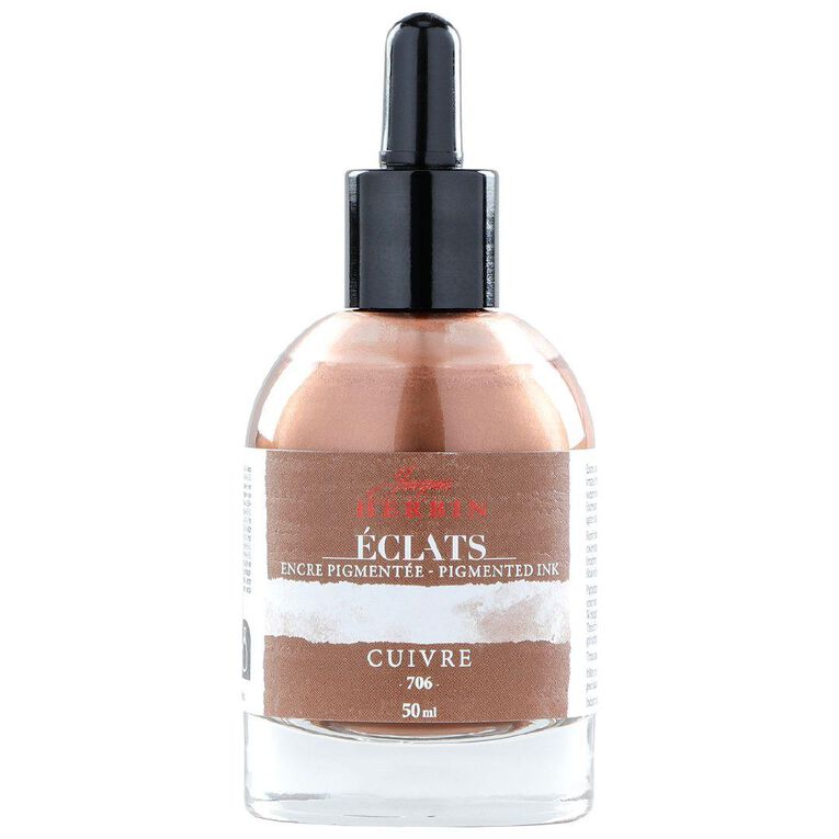 Jacques Herbin Eclats Pigmented Ink Copper 50ml
