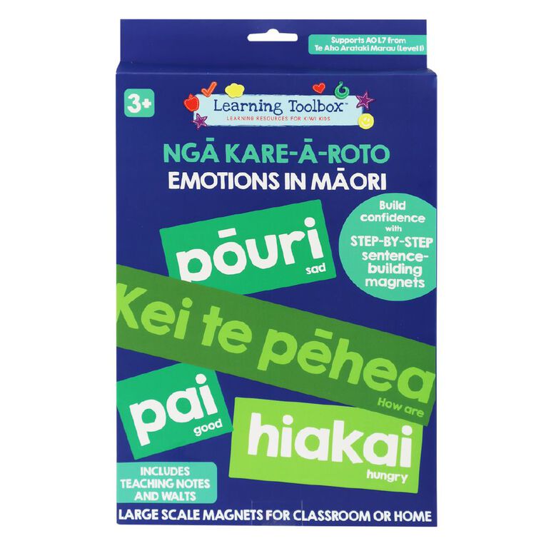 Learning Toolbox Magnetic Emotions in Te Reo Maori 35 Pieces