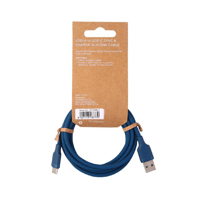 Lifestyles USB-A To USB-C 2m Blue