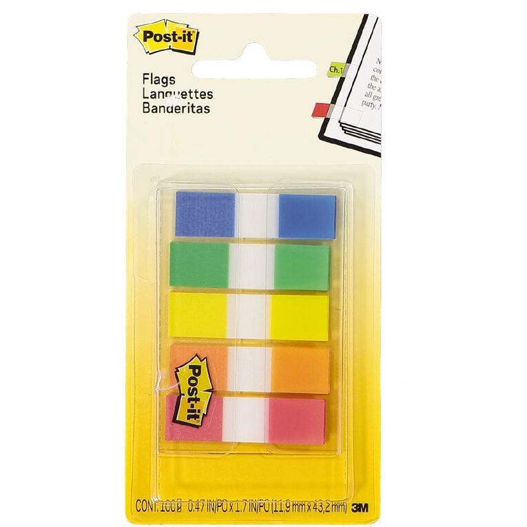 Post-It Flags 683-5CF Mini Dispenser 11.9mm x 43.2mm Multi-Coloured