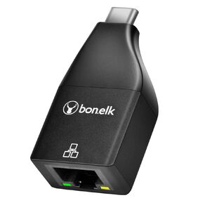 Bonelk USB-C to Ethernet Adapter Black Black