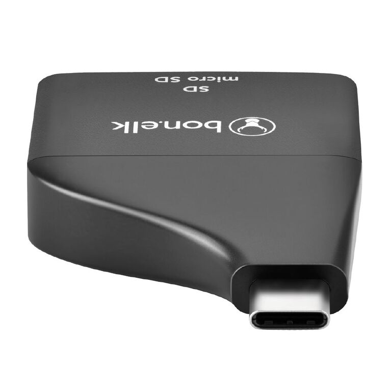 Bonelk USB-C to MicroSD/SD Adapter Black Black