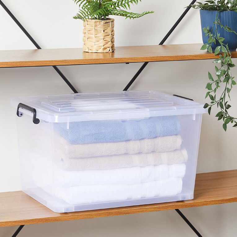 Living & Co Rolling Organiser 42L Clear