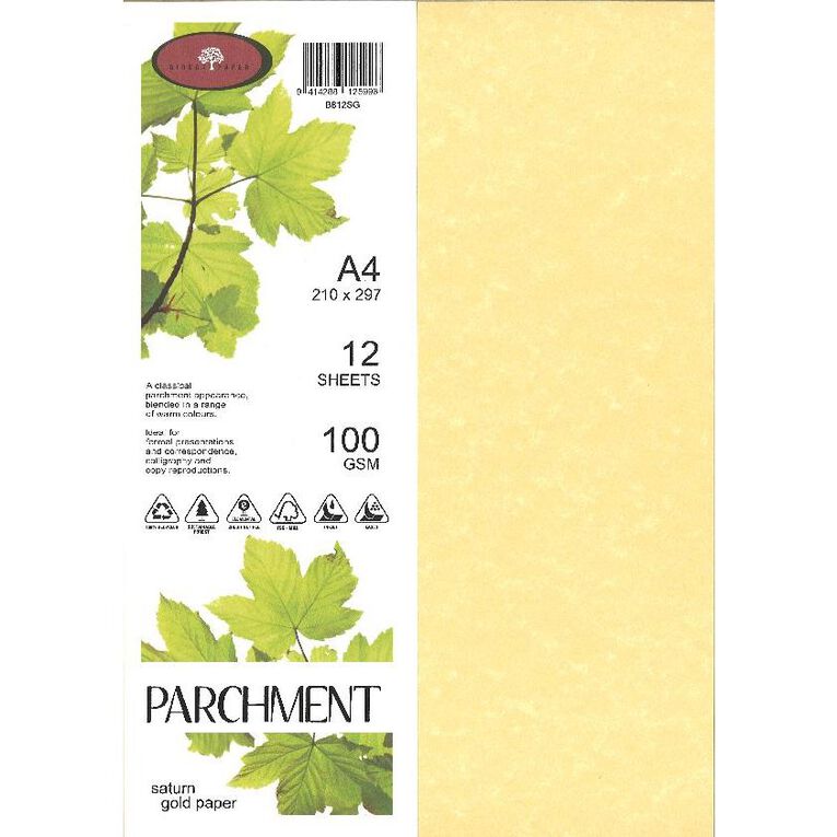Direct Paper Parchment Paper 100gsm Saturn A4 12 Pack