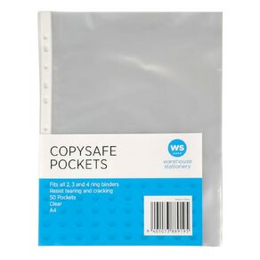 WS Copysafe Pockets 50 Pack A4