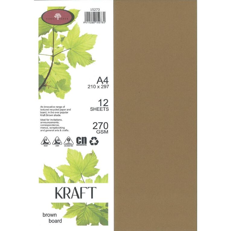 Direct Paper Enviro Board 270gsm Kraft A4 12 Pack