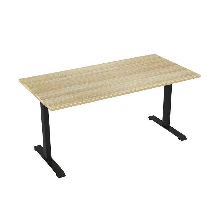 Knights Haven Fixed Single Sided Desk Frame with Atlantic Oak Top