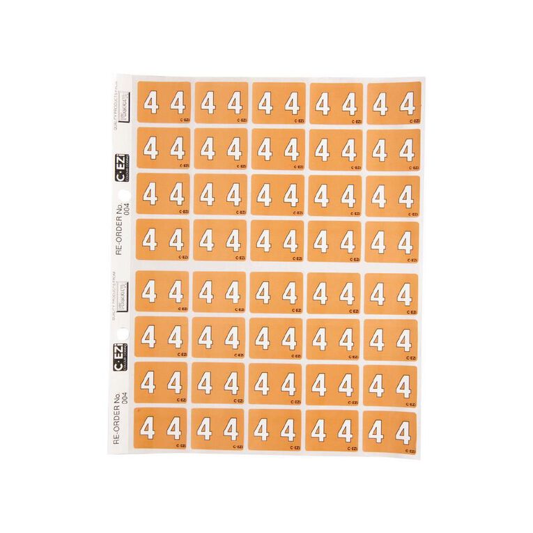 Filecorp Coloured Labels 4 Orange Mid