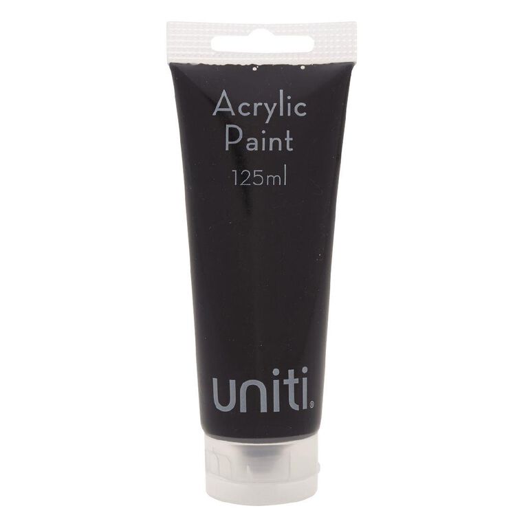 Uniti Acrylic Paint Tube Black 125ml