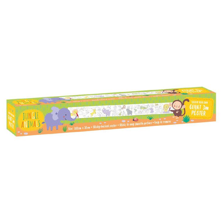 Giant Colouring 3m Poster Jungle Animals