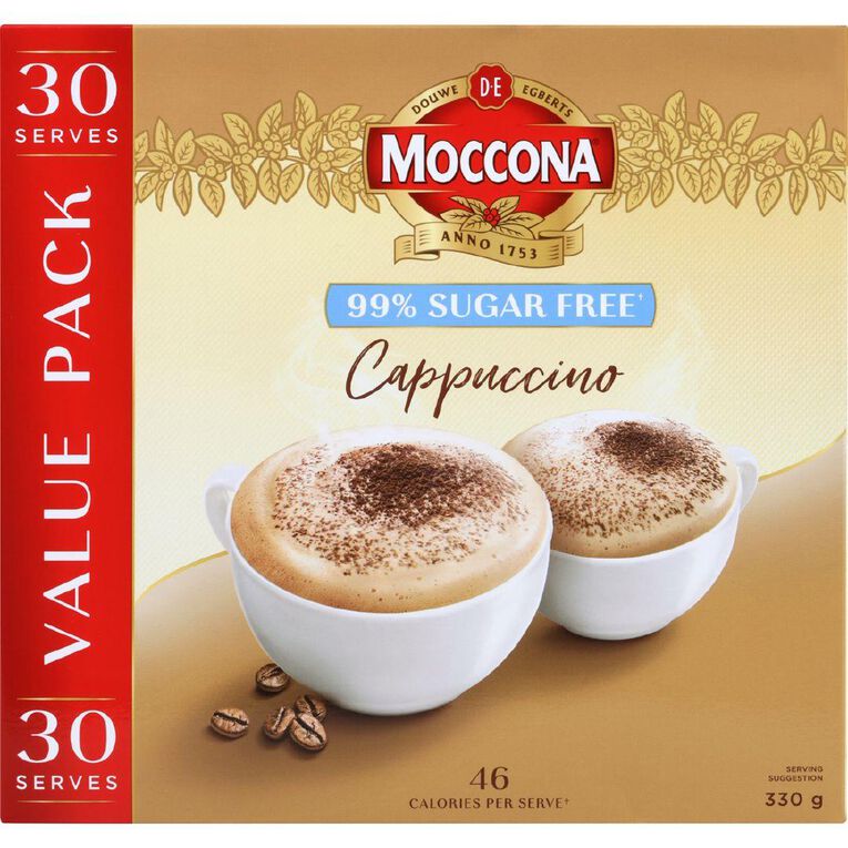 Moccona Coffee Sachets 99% Sugar Free Cappuccino 30s