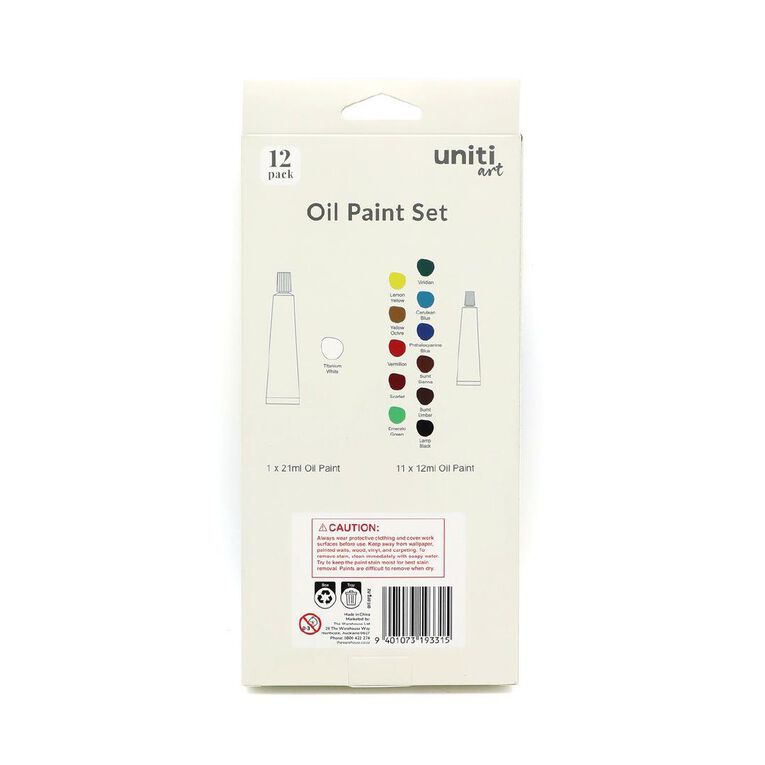 Uniti Oil Paint Set 12 Pack