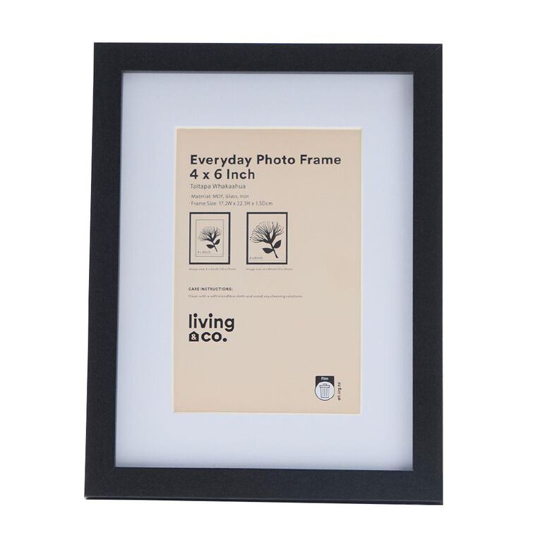 Living & Co Everyday Photo Frame 4in x 6in Black