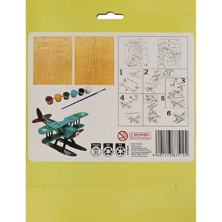 Uniti Craft Kids Wooden Puzzle Paint Set 9 Pieces