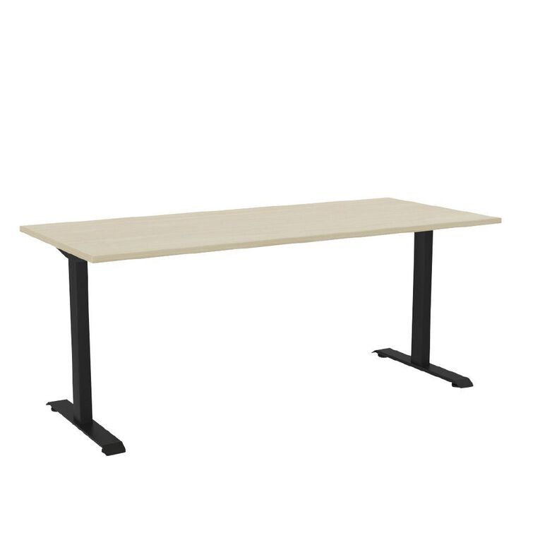 Knights Haven Fixed Single Sided Desk Frame with Nordic Maple Top