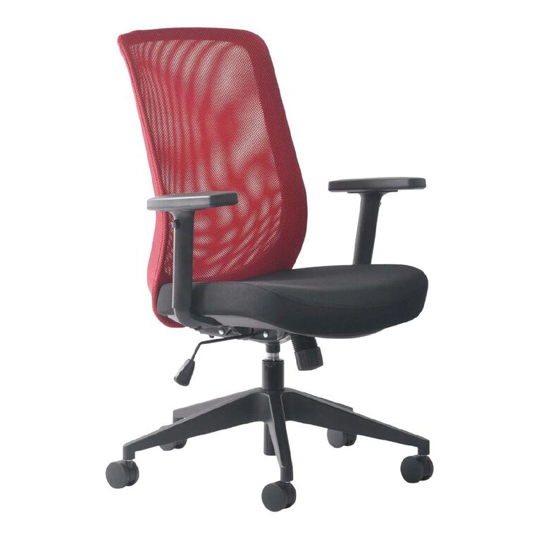 Buro Seating Mondo Gene Mesh Chair with Arms Red