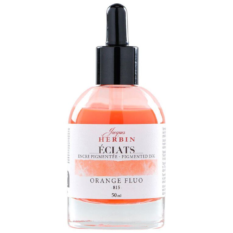 Jacques Herbin Eclats Pigmented Ink Fluoro Orange 50ml