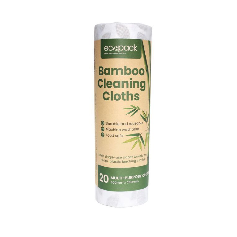 Ecopack Multi-purpose Bamboo Cloth 20Pk White