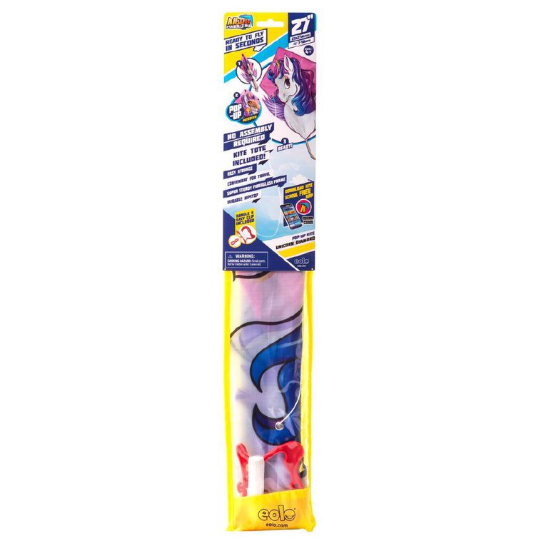 EOLO Pop Up Nylon Diamond Kite Unicorn