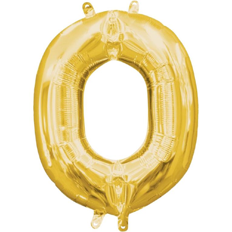 Anagram Small-Size Air Letter O Gold Balloon