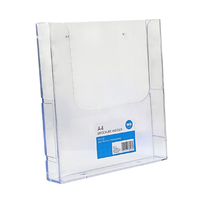 WS Brochure Holder A4 Wall Clear A4