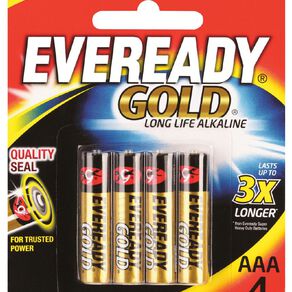 Eveready Gold Batteries AAA 4 Pack