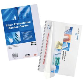 Ibico Binding Cover Gbc Transparent 150 Micron 25 Pack