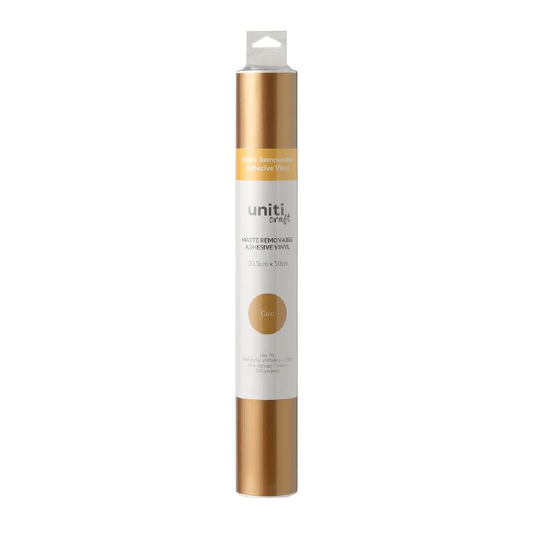 Uniti Craft Matte Removeable Vinyl Gold 30.5cm x 50cm