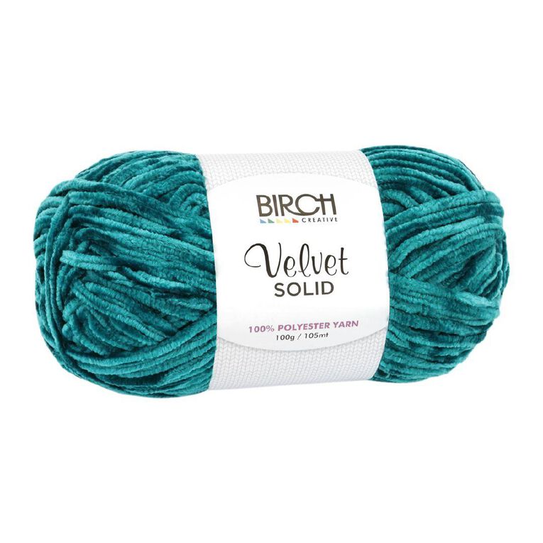 Birch Velvet Yarn 100% Polyester 100G Teal