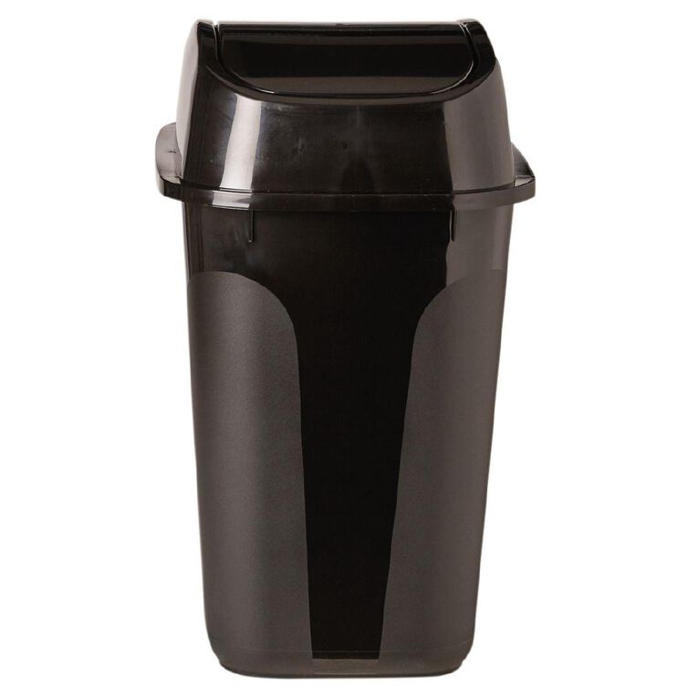 Living & Co Flip Lid Rubbish Bin Black 15L