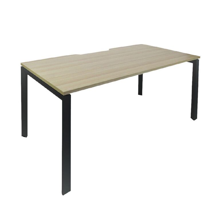 Zealand Novah Desk Oak Top/Black Frame 1800w x 800d x 725h