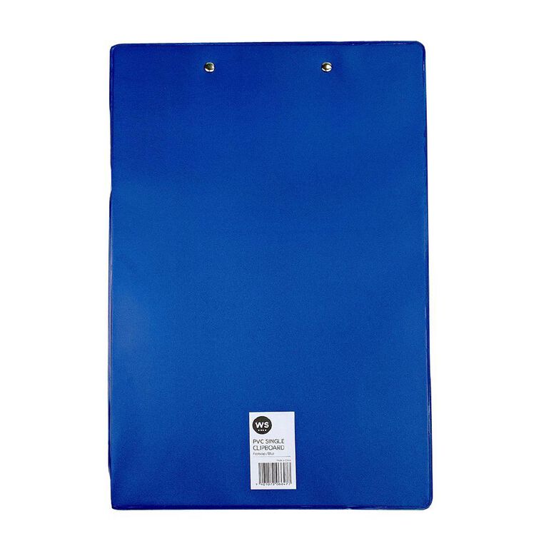WS Clipboard Single PVC Blue Mid
