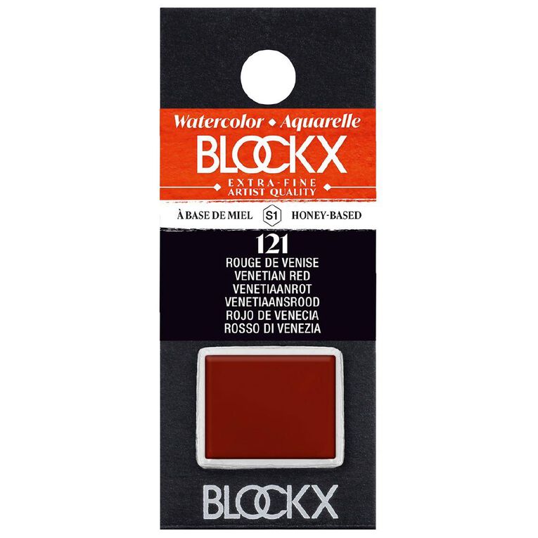 BLOCKX Watercolour Half Pan S1 121 Venetian Red Red